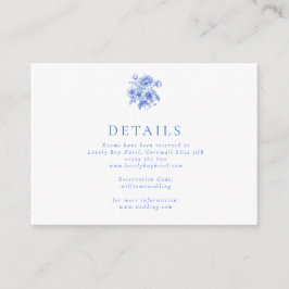 Vintages Blue Chinoiserie Blumenzwiebeln Begleitkarte