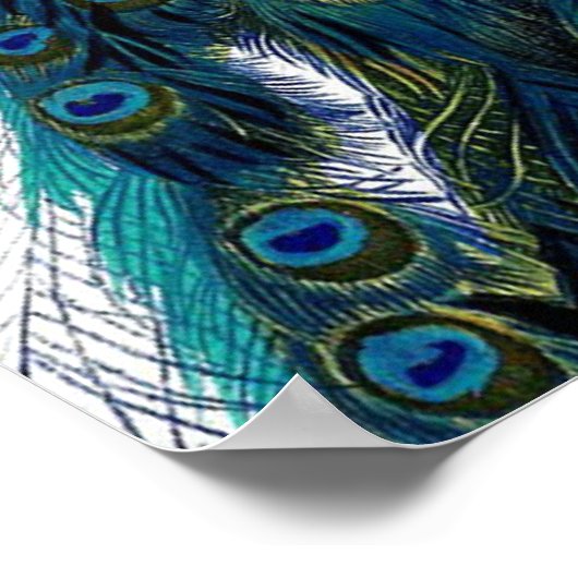 Vintages Blue Elegante Poster (Ecke)