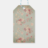 Vintages Blue Floral Bird Collage Scrapbook Geschenkanhänger (Rückseite)