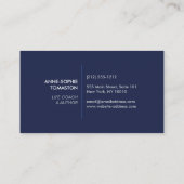 Vintages Blue Gemustert Elephant Logo Visitenkarte (Rückseite)