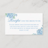 Vintages Blue Hydrangea Garden Rezept Begleitkarte (Vorderseite)