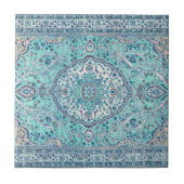 Vintages Blue Rug Muster Fliese (Vorderseite)