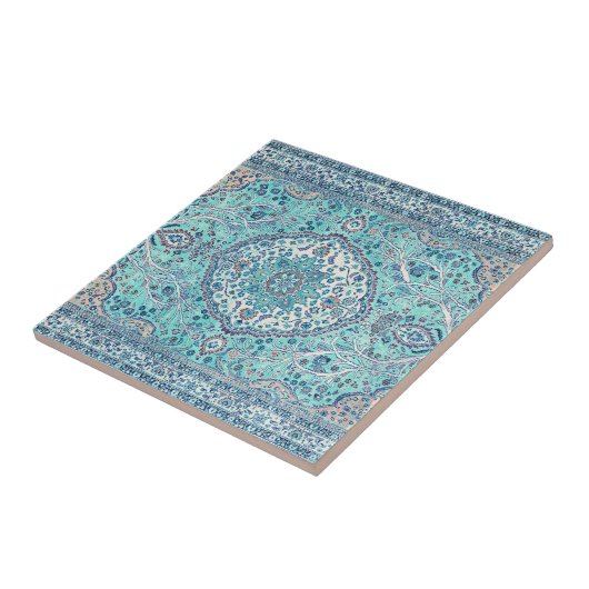 Vintages Blue Rug Muster Fliese (Seite)