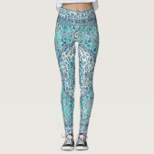 Vintages Blue Rug Muster Leggings (Vorderseite)