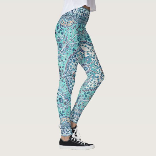 Vintages Blue Rug Muster Leggings (Rechts)