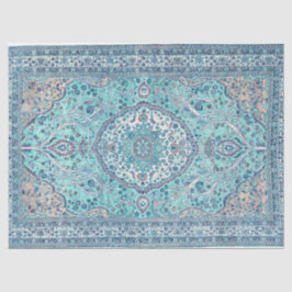 Vintages Blue Rug Muster Seidenpapier