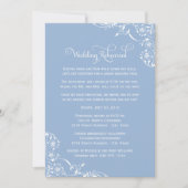 Vintages Blue Scrolls Hochzeit und Probe Einladung (Vorderseite)