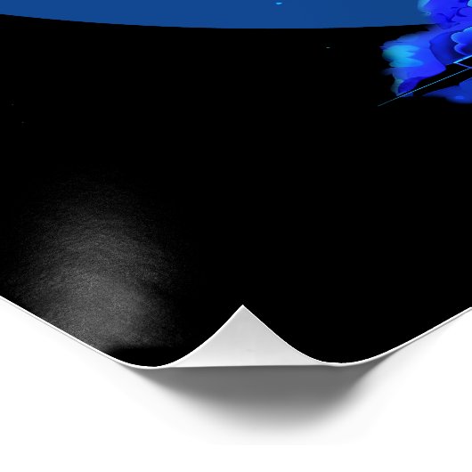 Vintages Blue Space Shuttle-Raumschiff Poster (Ecke)