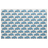 Vintages Blue Sports Car Fabric Stoff (Fat Quarter (45,7 x 55,9 cm))