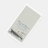 Vintages Blue Titanic-Ereignis Serviette (Ecke)