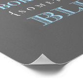 Vintages Blue Wedding Brautparty Poster (Ecke)