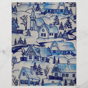 Vintages Blue Weihnachtsdorf