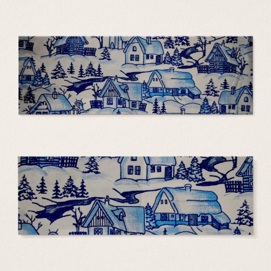 Vintages Blue Weihnachtsdorf (Vorne & Hinten)