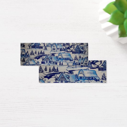 Vintages Blue Weihnachtsdorf (Schreibtisch)