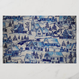 Vintages Blue Weihnachtsdorf