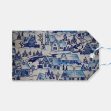 Vintages Blue Weihnachtsdorf