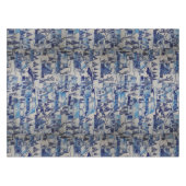 Vintages Blue Weihnachtsdorf Tischdecke (Vorderseite (Horizontal))