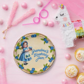 Vintages Blueberry Girl - Oma's Blueberry Jam Pappteller (Party)