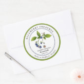 Vintages Blueberry-Jam-Konservenlabel Runder Aufkleber (Umschlag)