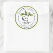 Vintages Blueberry-Jam-Konservenlabel Runder Aufkleber (Tasche)