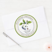 Vintages Blueberry-Jam-Konservenlabel Runder Aufkleber (Umschlag)