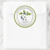 Vintages Blueberry-Jam-Konservenlabel Runder Aufkleber (Tasche)