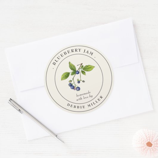 Vintages Blueberry-Konzentrat Runder Aufkleber (Umschlag)