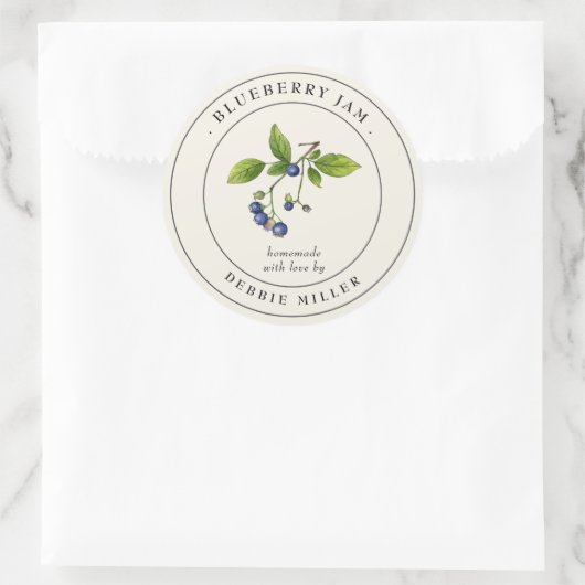 Vintages Blueberry-Konzentrat Runder Aufkleber (Tasche)