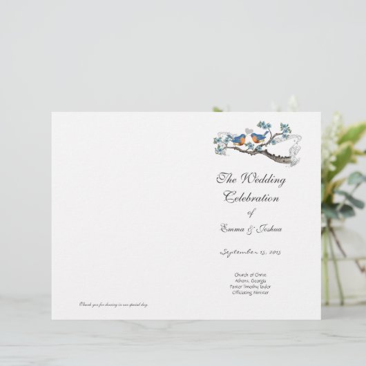 Vintages Bluebird-Programm (Stehend Vorderseite)