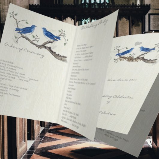 Vintages Bluebirds Woodgrain-Programm