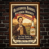 Vintages Bluegrass Bourbon-Werbeplakat Poster