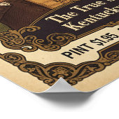 Vintages Bluegrass Bourbon-Werbeplakat Poster (Ecke)