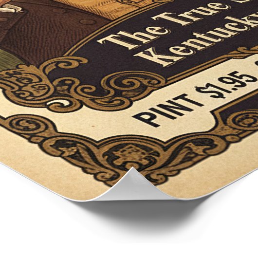 Vintages Bluegrass Bourbon-Werbeplakat Poster (Ecke)