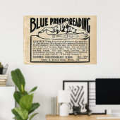Vintages Blueprint Reading Ad Poster (Heimbüro)