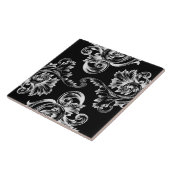 Vintages Blüh (weiß) Fliese (Seite)