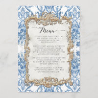 Vintages blühendes Barockmenü Rokoko