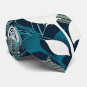 Vintages blühendes Nachtgartenmuster Krawatte (Gerollt)