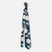 Vintages blühendes Nachtgartenmuster Krawatte (Rückseite)