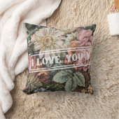 Vintages Blume Kissen (Decke)