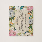Vintages Blumen| Blumen-Mädchen-Puzzlespiel Puzzle (Vertikal)