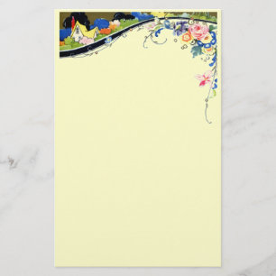 Vintages Blumen Briefpapier