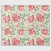 Vintages Blumen Geschenkpapier (Flach)