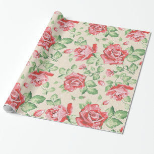 Vintages Blumen Geschenkpapier