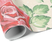 Vintages Blumen Geschenkpapier (Rolleneckpunkt)