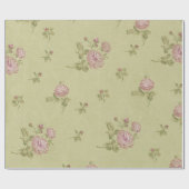 Vintages Blumen Geschenkpapier (Flach)