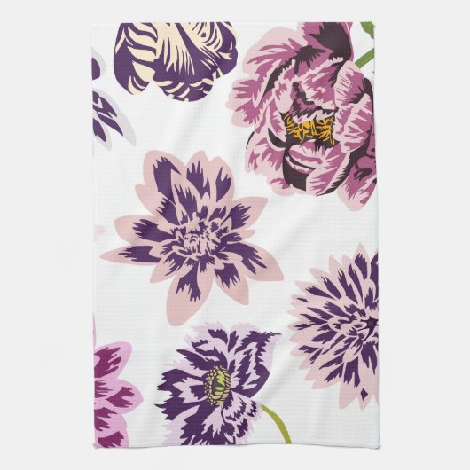 Vintages Blumen Geschirrtuch (Vertikal)