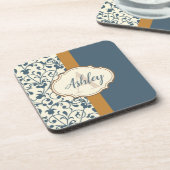 Vintages Blumen Getränkeuntersetzer (Linke Seite)