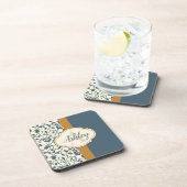 Vintages Blumen Getränkeuntersetzer (Rechte Seite)