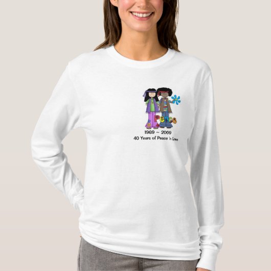 Vintages Blumen-Kindernostalgie-T-Shirt T-Shirt (Vorderseite)