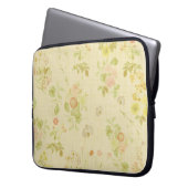 Vintages Blumen Laptopschutzhülle (Vorderseite Links)